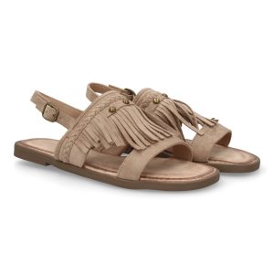 Sandalia boho mujer cómoda verano con flecos