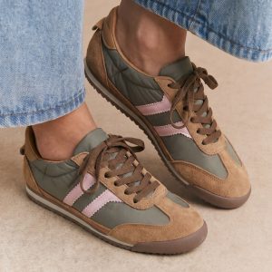 Zapatilla Combinada Nailon y Ante