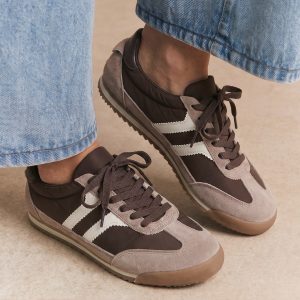 Zapatilla Combinada Nailon y Ante